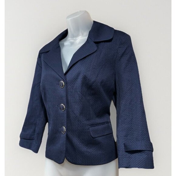 NEW Laundry by Shelli Segal Blazer Jacket Women's Size 10 Navy Professional Work - Picture 3 of 11